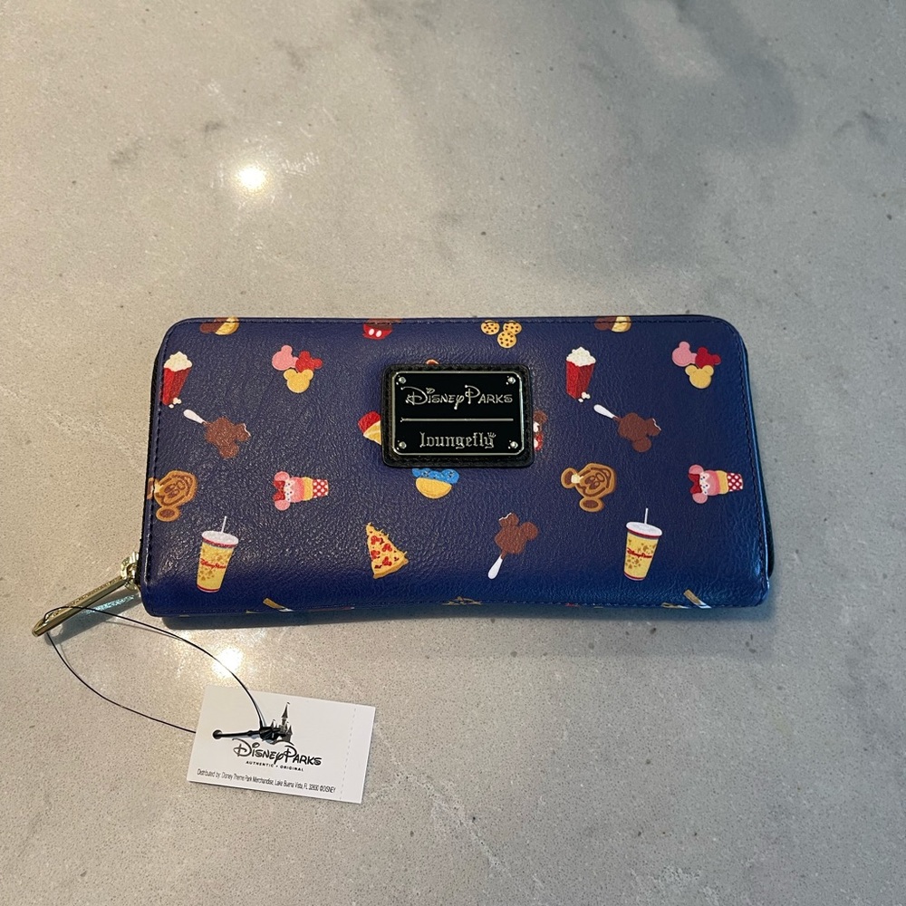 Disney Parks Loungefly Retired Snack Print Wallet